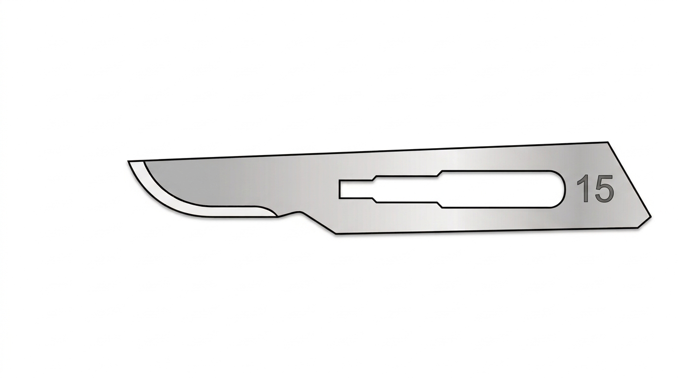 Sklapellklingen n. Feather Figur 15 im 10er Pack (Griff 3)